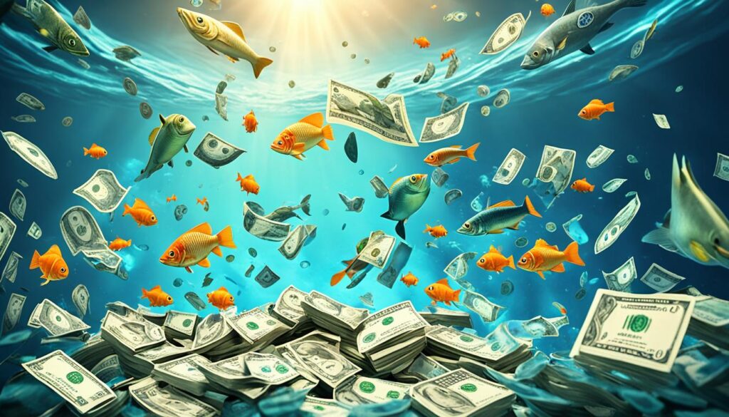 Uang asli tembak ikan